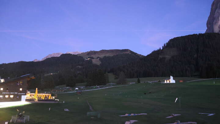 St. Christina (Val Gardena/Gröden) Monte Pana snow cam captured at 21 September 2026 at 8:12 pm GMT+2