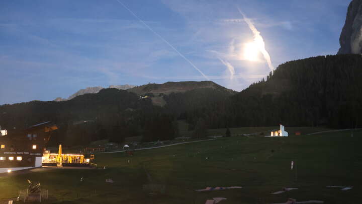 St. Christina (Val Gardena/Gröden) Monte Pana snow cam captured at 23 September 2026 at 8:11 pm GMT+2
