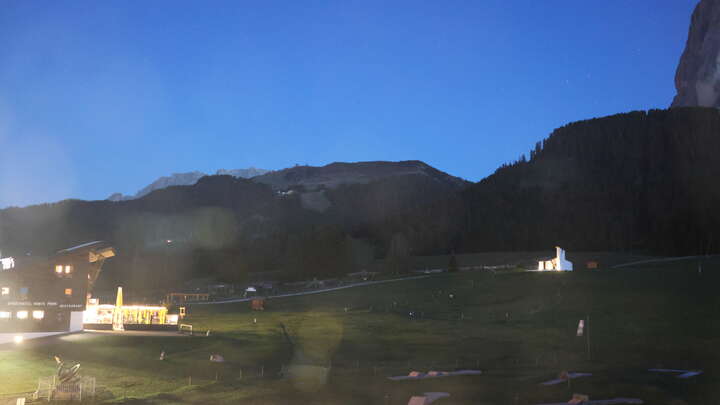 St. Christina (Val Gardena/Gröden) Monte Pana snow cam captured at 28 September 2026 at 8:10 pm GMT+2