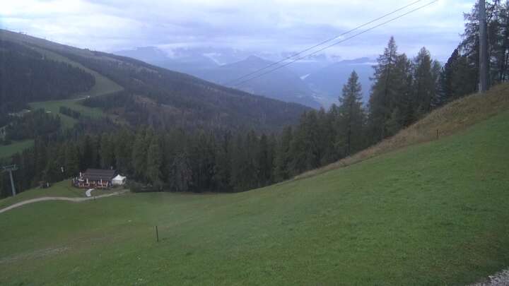 St. Vigil (Kronplatz) Pre da Peres Upper Station snow cam captured at 18 September 2026 at 7:33 pm GMT+2