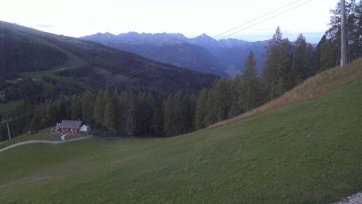 St. Vigil (Kronplatz) Pre da Peres Upper Station snow cam captured at 21 September 2026 at 7:25 pm GMT+2