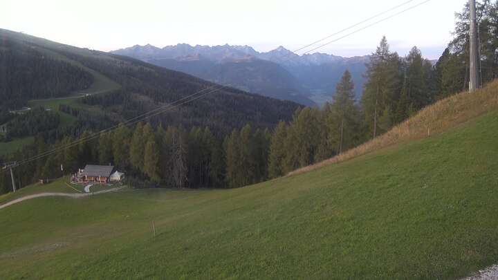 St. Vigil (Kronplatz) Pre da Peres Upper Station snow cam captured at 23 September 2026 at 7:23 pm GMT+2