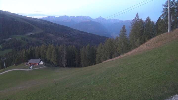 St. Vigil (Kronplatz) Pre da Peres Upper Station snow cam captured at 28 September 2026 at 7:24 pm GMT+2