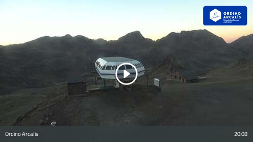 Arcalís Cap de la Coma snow cam captured at 12 September 2026 at 8:22 pm GMT+2