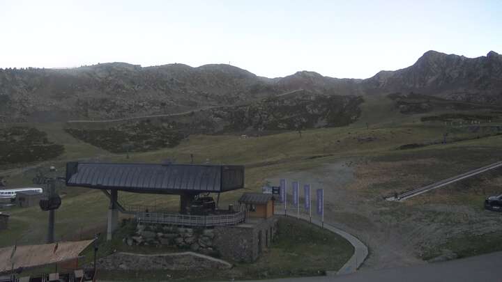 Arcalís Base sector La Coma snow cam captured at 13 September 2026 at 8:28 pm GMT+2