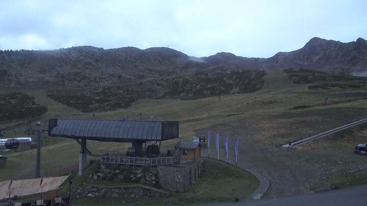 Arcalís Base sector La Coma snow cam captured at 16 September 2026 at 8:02 pm GMT+2