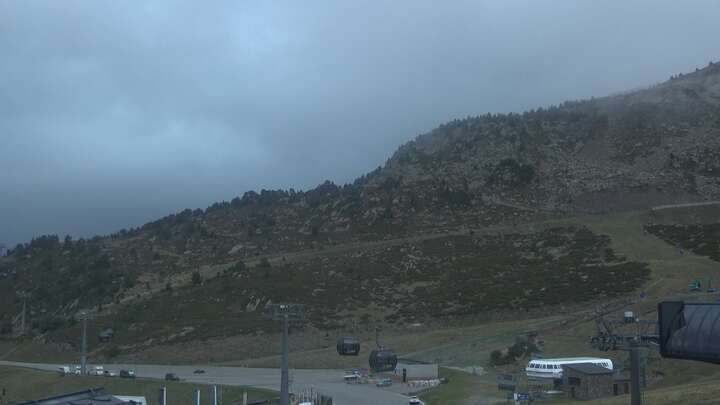 Arcalís Base sector La Coma snow cam captured at 17 September 2026 at 10:10 pm GMT+2