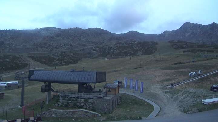 Arcalís Base sector La Coma snow cam captured at 28 September 2026 at 7:50 pm GMT+2