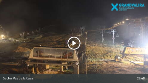 Pas de la Casa (Grandvalira) Pas de la Casa snow cam captured at 12 September 2026 at 11:55 pm GMT+2