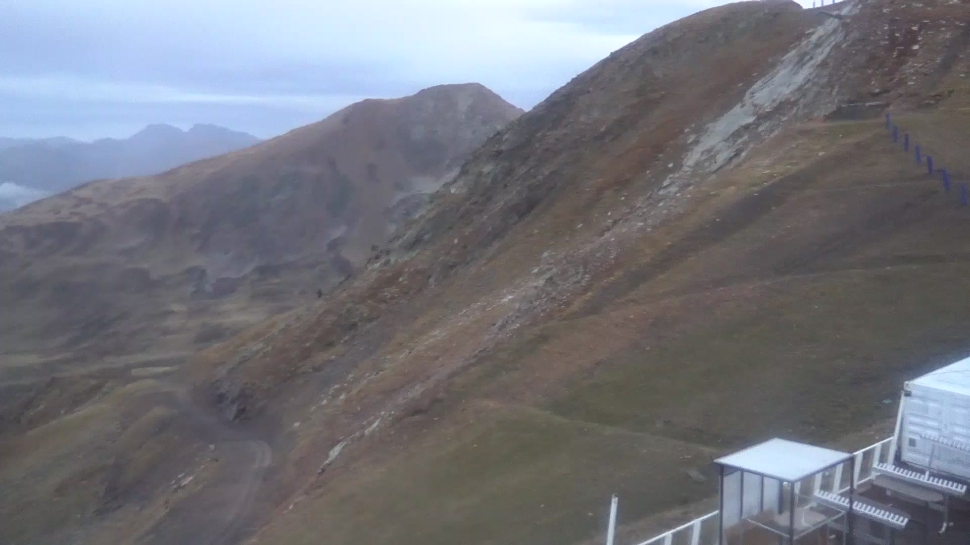 Pas de la Casa (Grandvalira) Coll Blanc snow cam captured at 5 October 2026 at 7:46 pm GMT+2