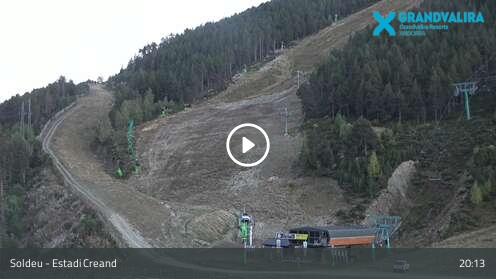 Soldeu (Grandvalira) Estadi Creand snow cam captured at 12 September 2026 at 8:27 pm GMT+2