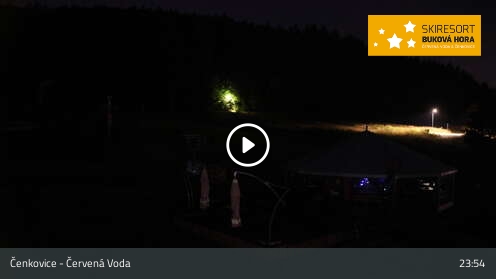 Červená Voda Čenkovice - Červená Voda snow cam captured at 12 September 2026 at 11:58 pm GMT+2