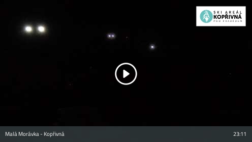Malá Morávka Kopřivná snow cam captured at 12 September 2026 at 11:21 pm GMT+2