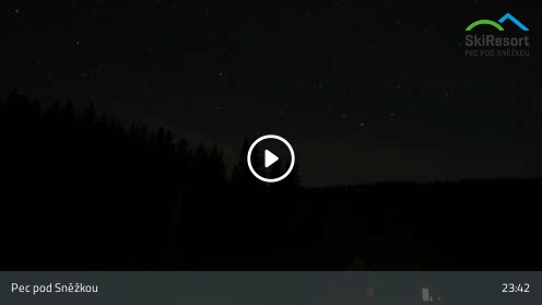 Pec pod Sněžkou Schneekope snow cam captured at 12 September 2026 at 11:55 pm GMT+2