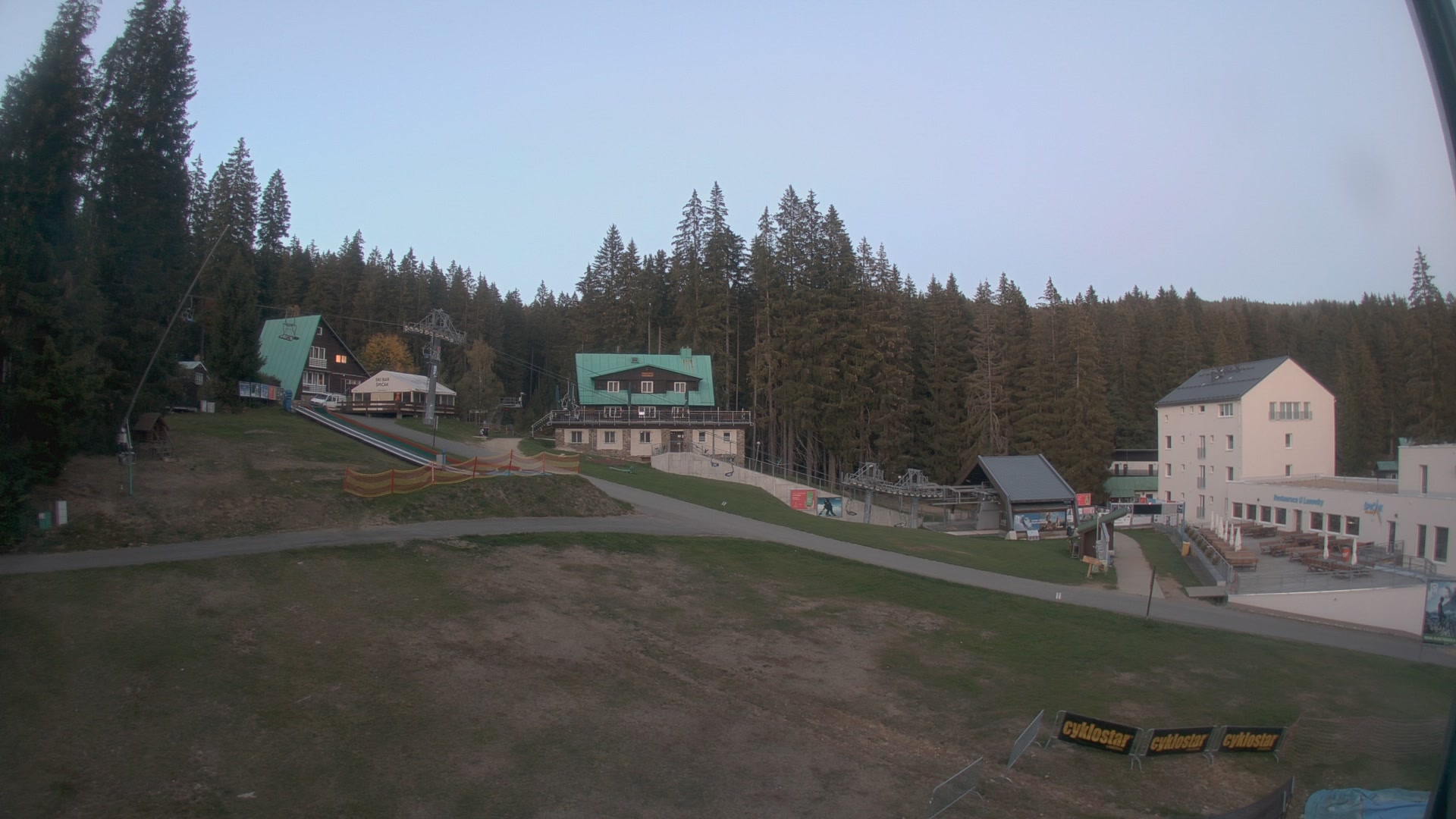 Železná Ruda Špičák snow cam captured at 5 October 2026 at 7:12 pm GMT+2