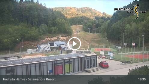 Hodruša Hámre Salamandra Resort snow cam captured at 12 September 2026 at 6:48 pm GMT+2