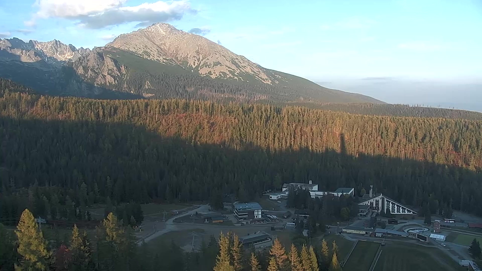 Štrbské Pleso (Interski) Mostíky snow cam captured at 5 October 2026 at 5:47 pm GMT+2
