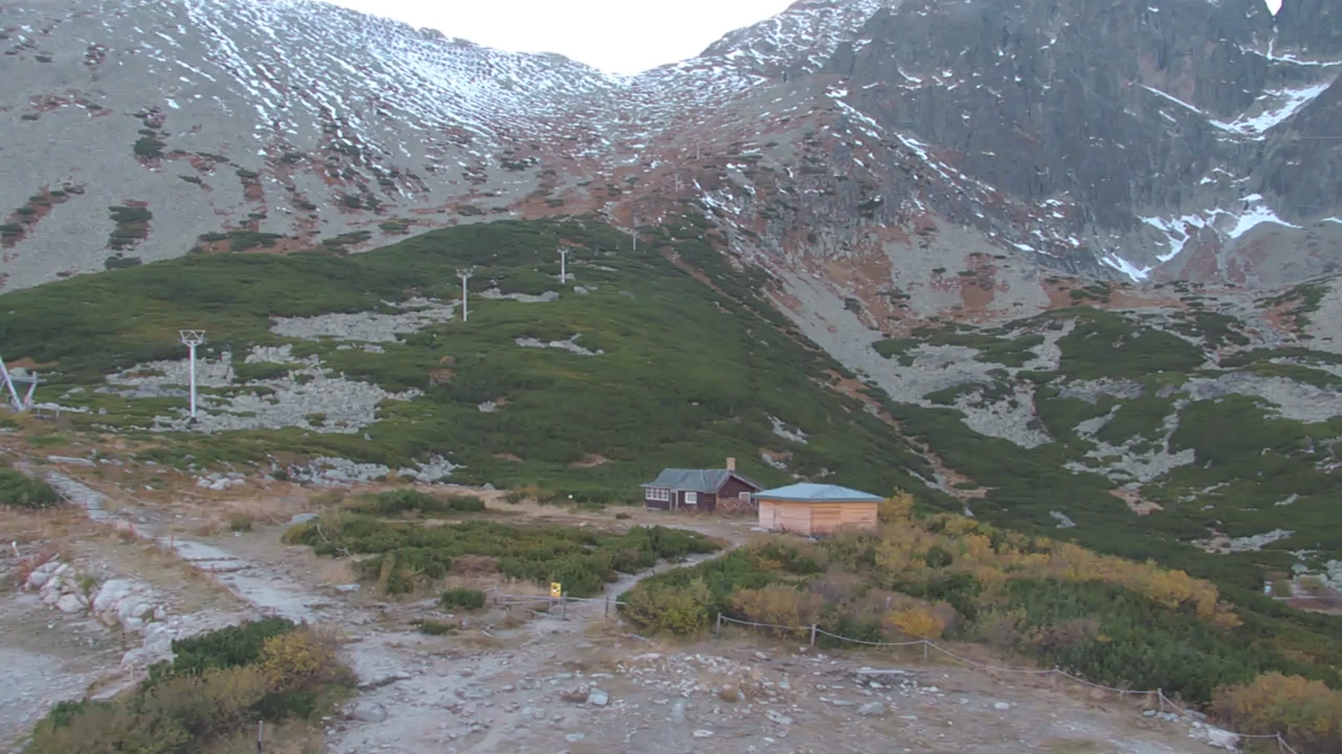Tatranská Lomnica - Hohe Tatra (Skalnaté pleso) Skalnaté pleso snow cam captured at 4 October 2026 at 6:08 pm GMT+2