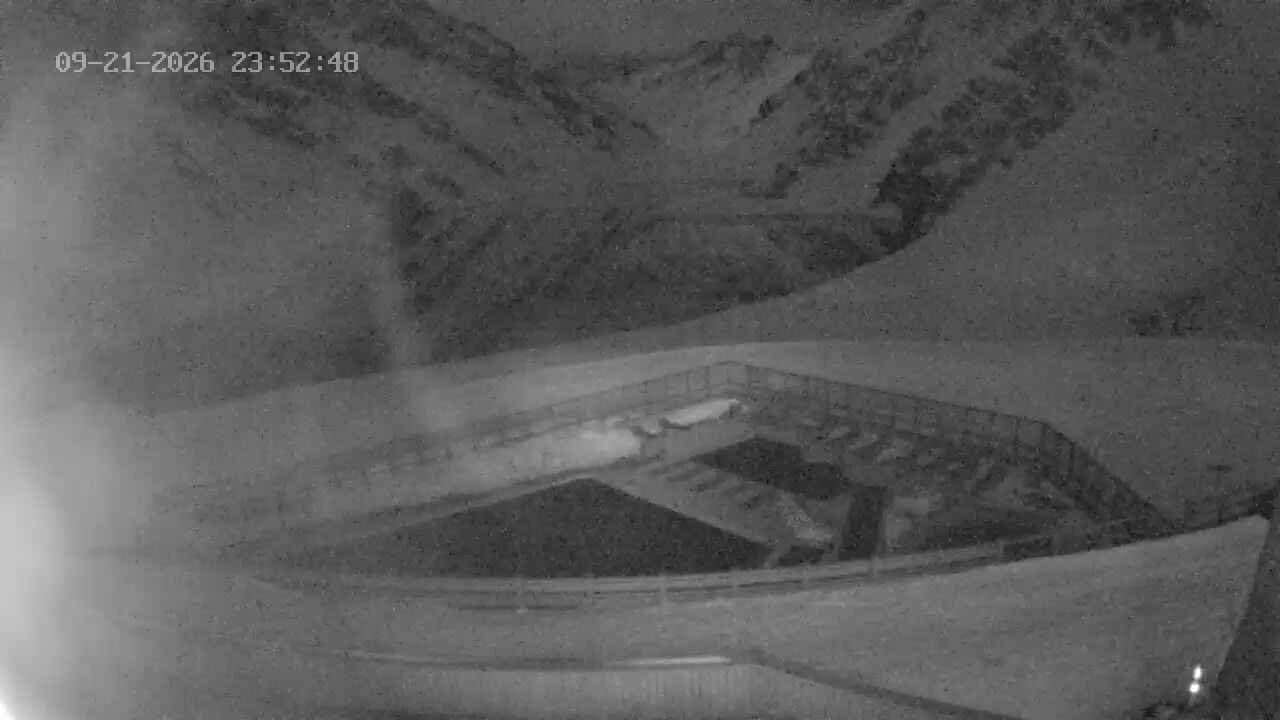 Portillo Inca Lake snow cam captured at 21 September 2026 at 11:53 pm GMT-3