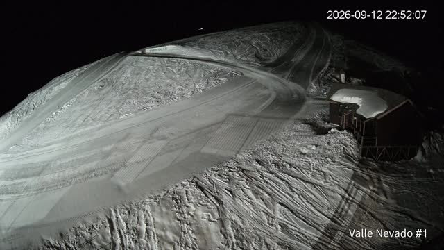 Valle Nevado La Fourchette snow cam captured at 12 September 2026 at 11:52 pm GMT-3
