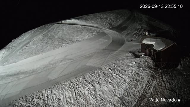 Valle Nevado La Fourchette snow cam captured at 13 September 2026 at 11:55 pm GMT-3