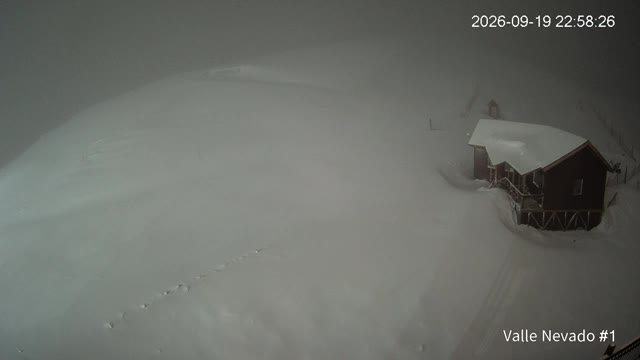 Valle Nevado La Fourchette snow cam captured at 19 September 2026 at 11:58 pm GMT-3