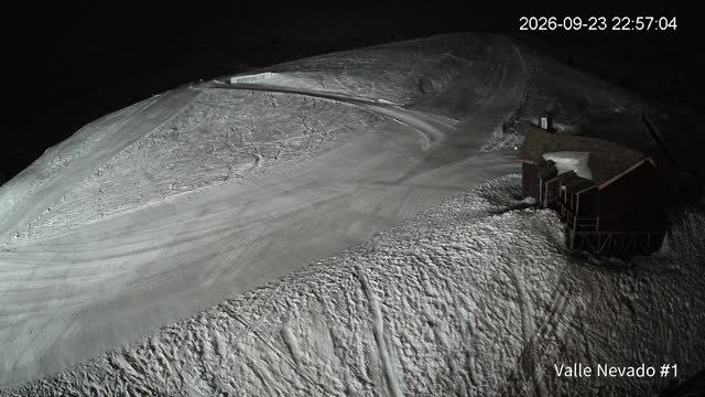Valle Nevado La Fourchette snow cam captured at 23 September 2026 at 11:56 pm GMT-3