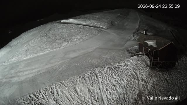 Valle Nevado La Fourchette snow cam captured at 24 September 2026 at 11:55 pm GMT-3