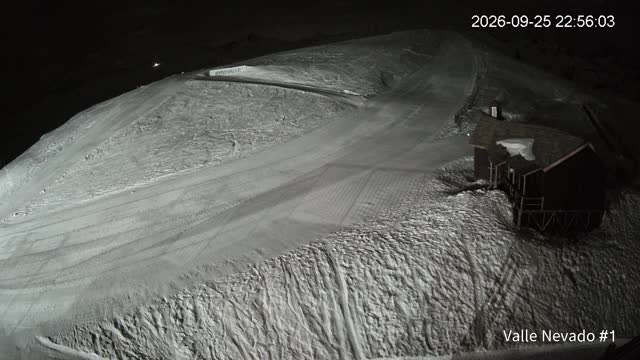 Valle Nevado La Fourchette snow cam captured at 25 September 2026 at 11:56 pm GMT-3