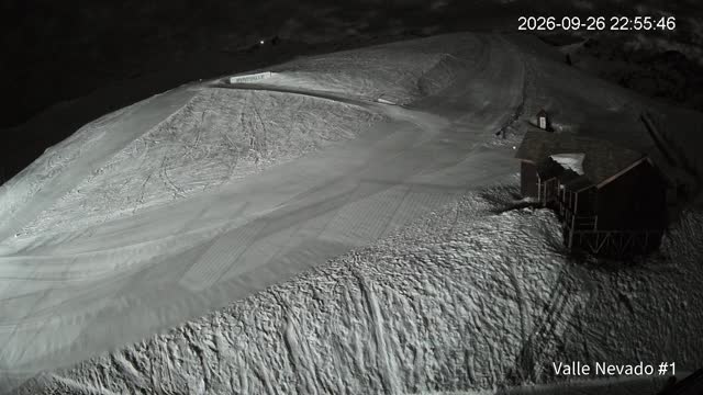 Valle Nevado La Fourchette snow cam captured at 26 September 2026 at 11:56 pm GMT-3