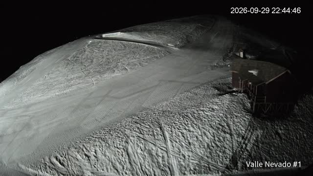 Valle Nevado La Fourchette snow cam captured at 29 September 2026 at 11:44 pm GMT-3