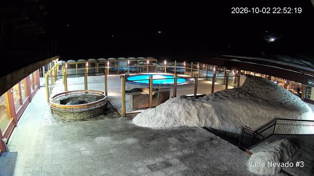 Valle Nevado Pool snow cam captured at 2 October 2026 at 11:52 pm GMT-3