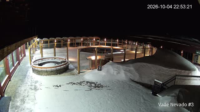 Valle Nevado Pool snow cam captured at 4 October 2026 at 11:52 pm GMT-3