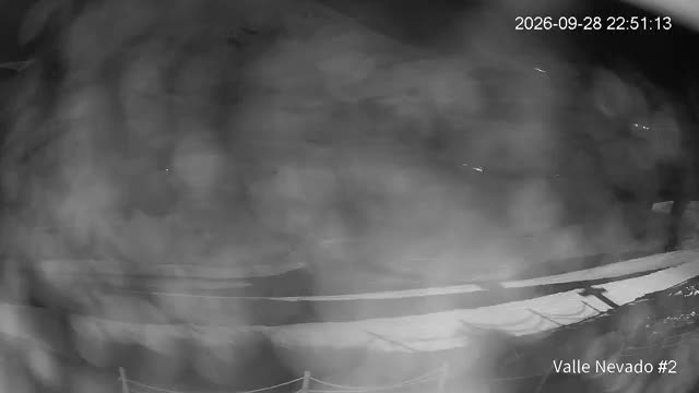 Valle Nevado Hotel Puerta del Sol snow cam captured at 28 September 2026 at 11:50 pm GMT-3
