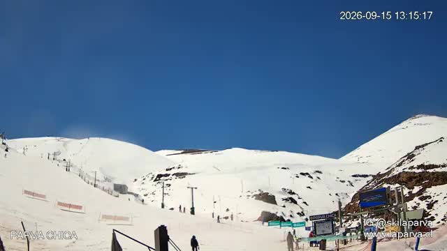 La Parva Parva Chica snow cam captured at 15 September 2026 at 1:15 pm GMT-3