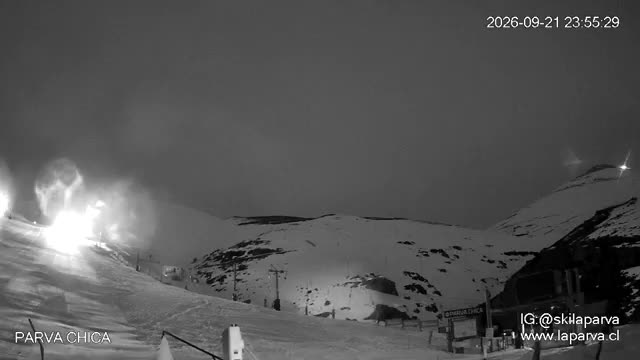 La Parva Parva Chica snow cam captured at 21 September 2026 at 11:55 pm GMT-3