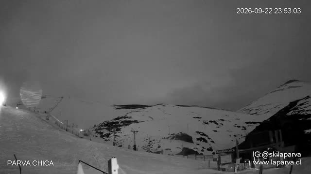 La Parva Parva Chica snow cam captured at 22 September 2026 at 11:53 pm GMT-3