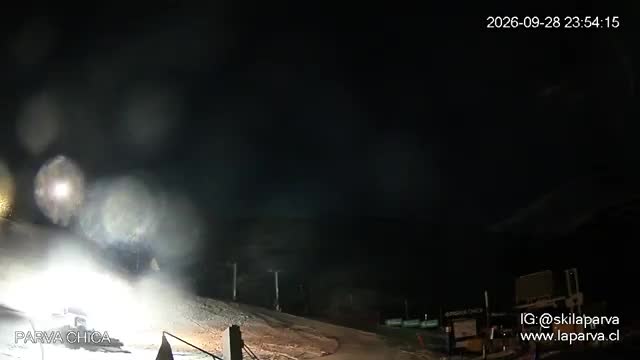 La Parva Parva Chica snow cam captured at 28 September 2026 at 11:54 pm GMT-3