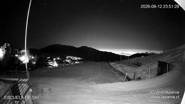 La Parva Ski School snow cam captured at 12 September 2026 at 11:51 pm GMT-3