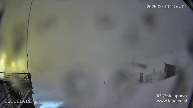 La Parva Ski School snow cam captured at 19 September 2026 at 11:54 pm GMT-3