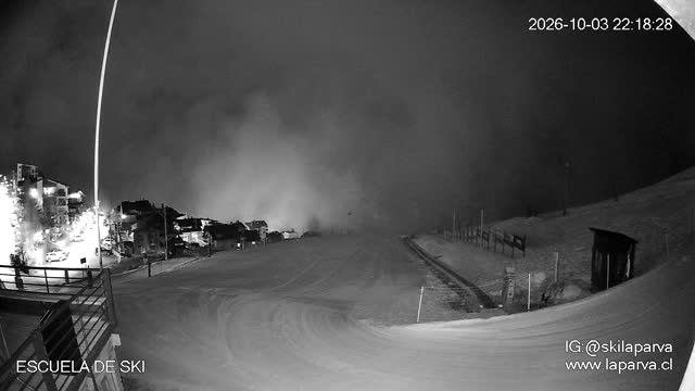 La Parva Ski School snow cam captured at 3 October 2026 at 10:18 pm GMT-3