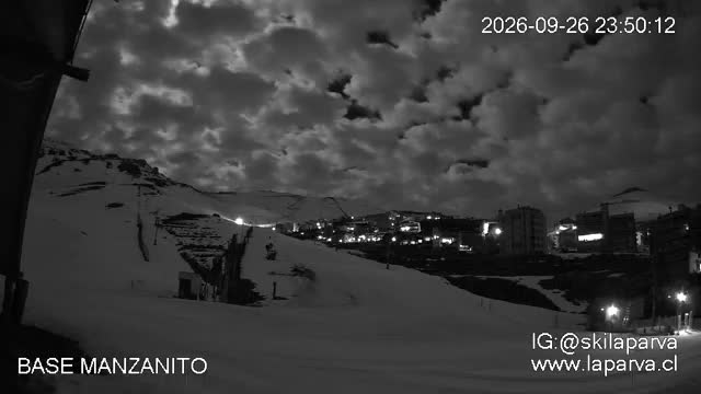 La Parva Manzanito Base snow cam captured at 26 September 2026 at 11:50 pm GMT-3
