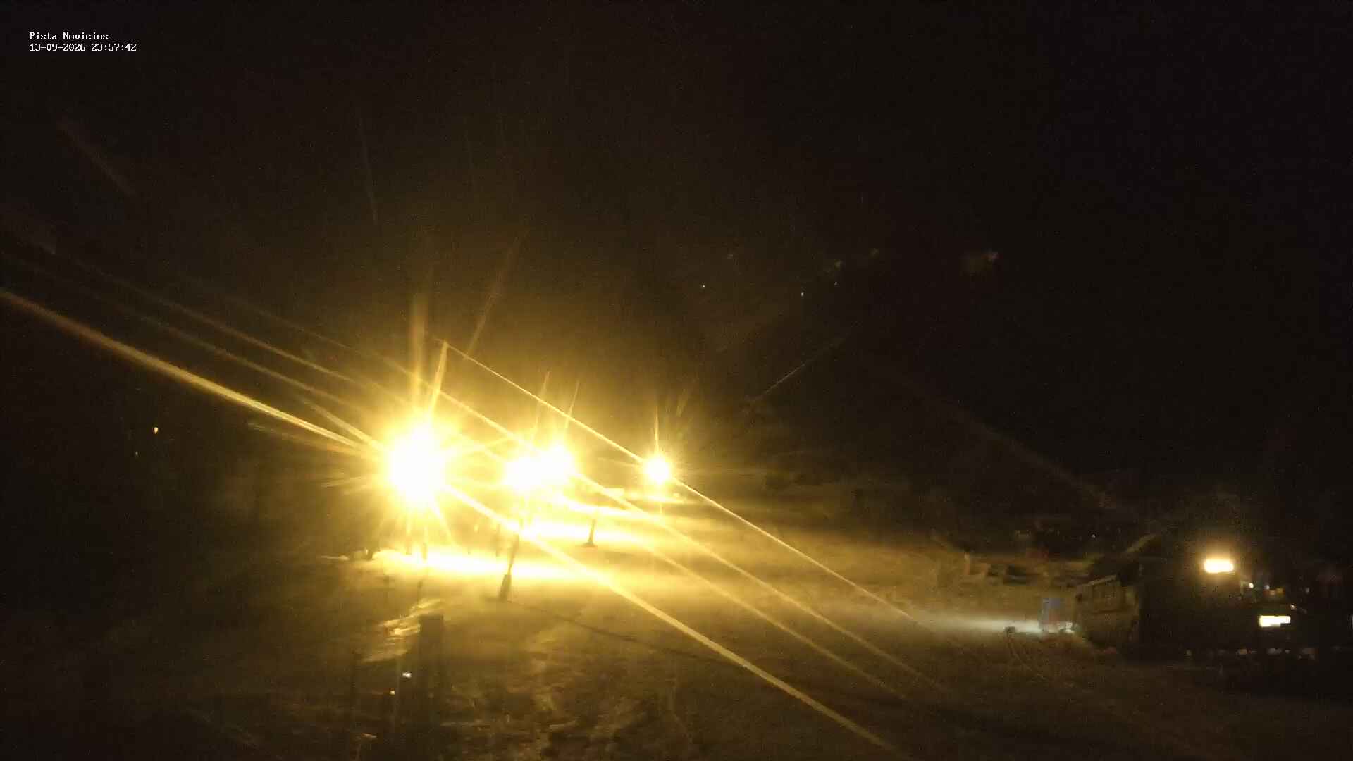Nevados de Chillán Novicios Slope snow cam captured at 13 September 2026 at 11:58 pm GMT-3