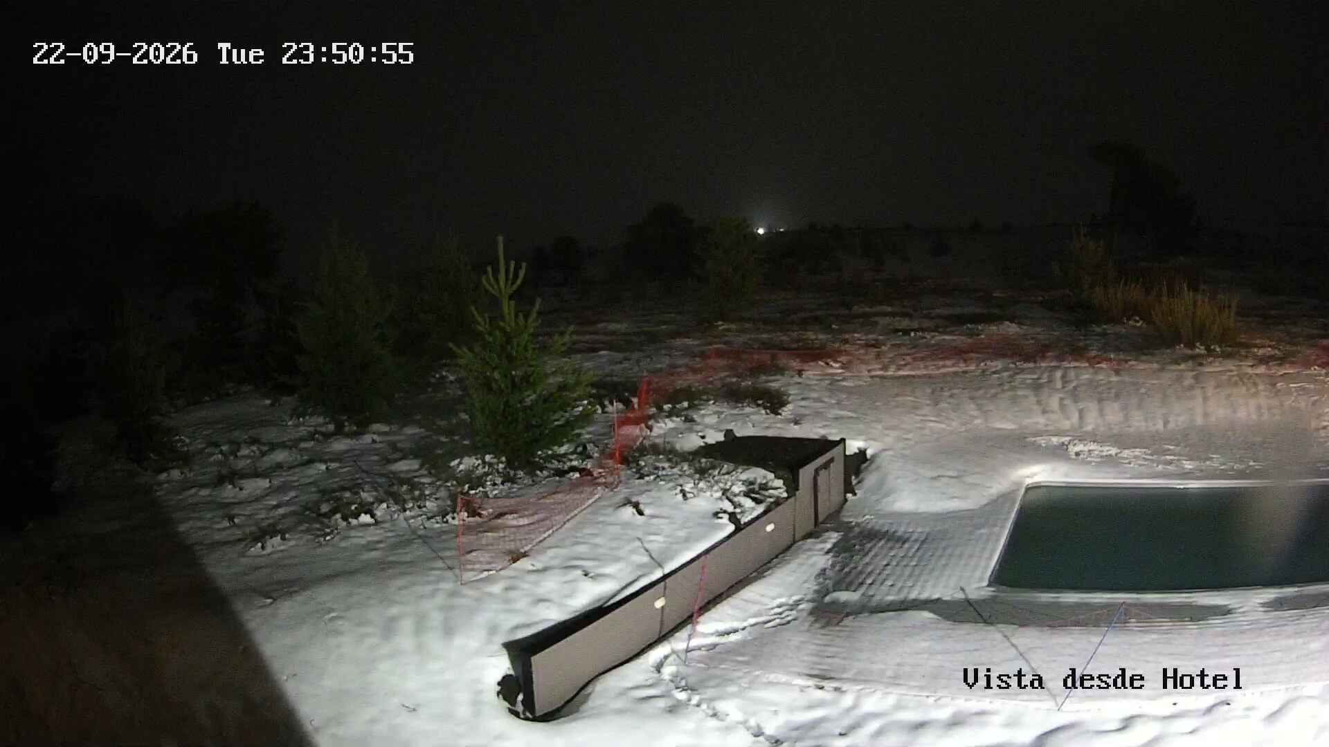 Corralco Hotel snow cam captured at 22 September 2026 at 11:51 pm GMT-3
