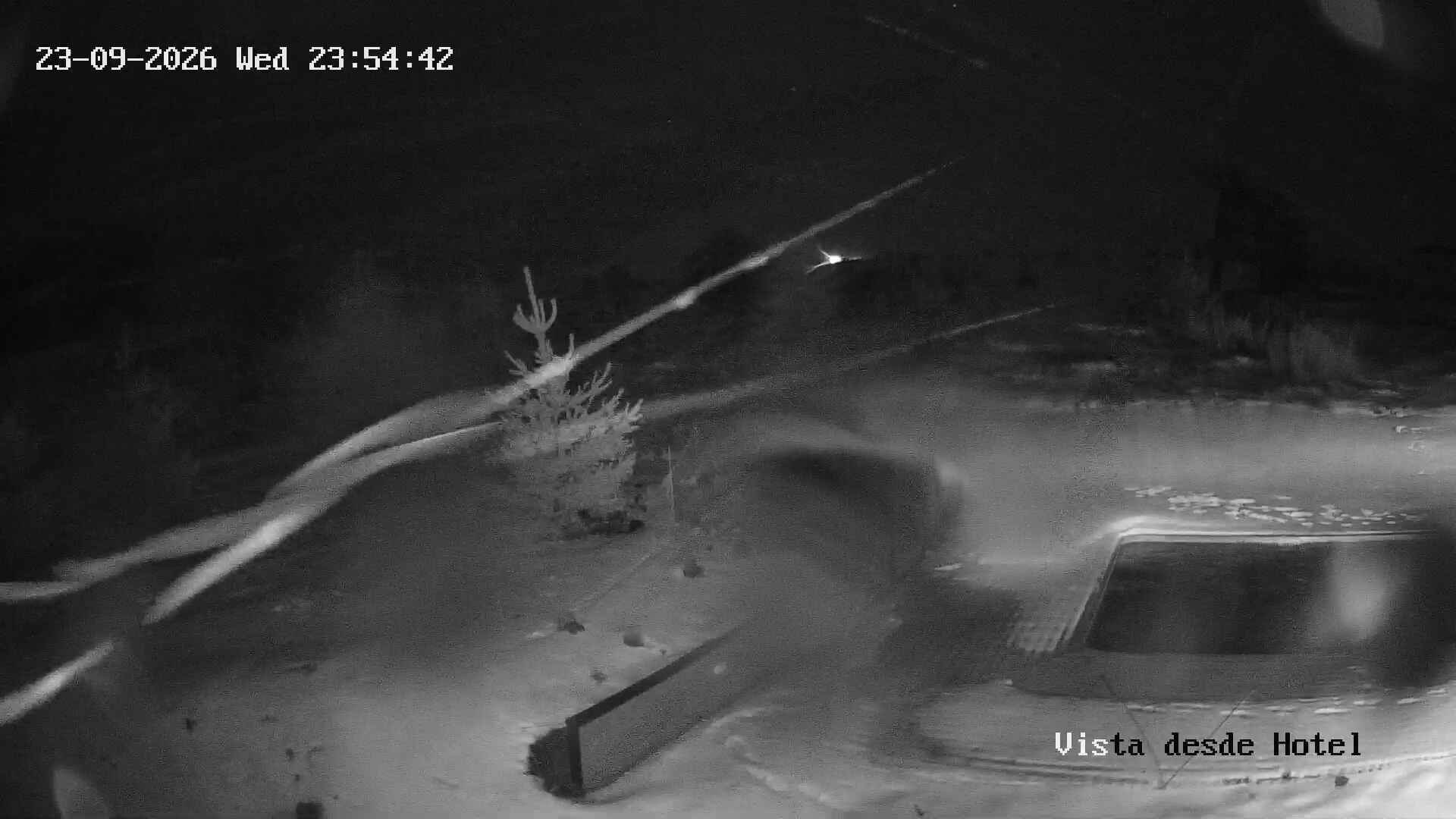 Corralco Hotel snow cam captured at 23 September 2026 at 11:54 pm GMT-3