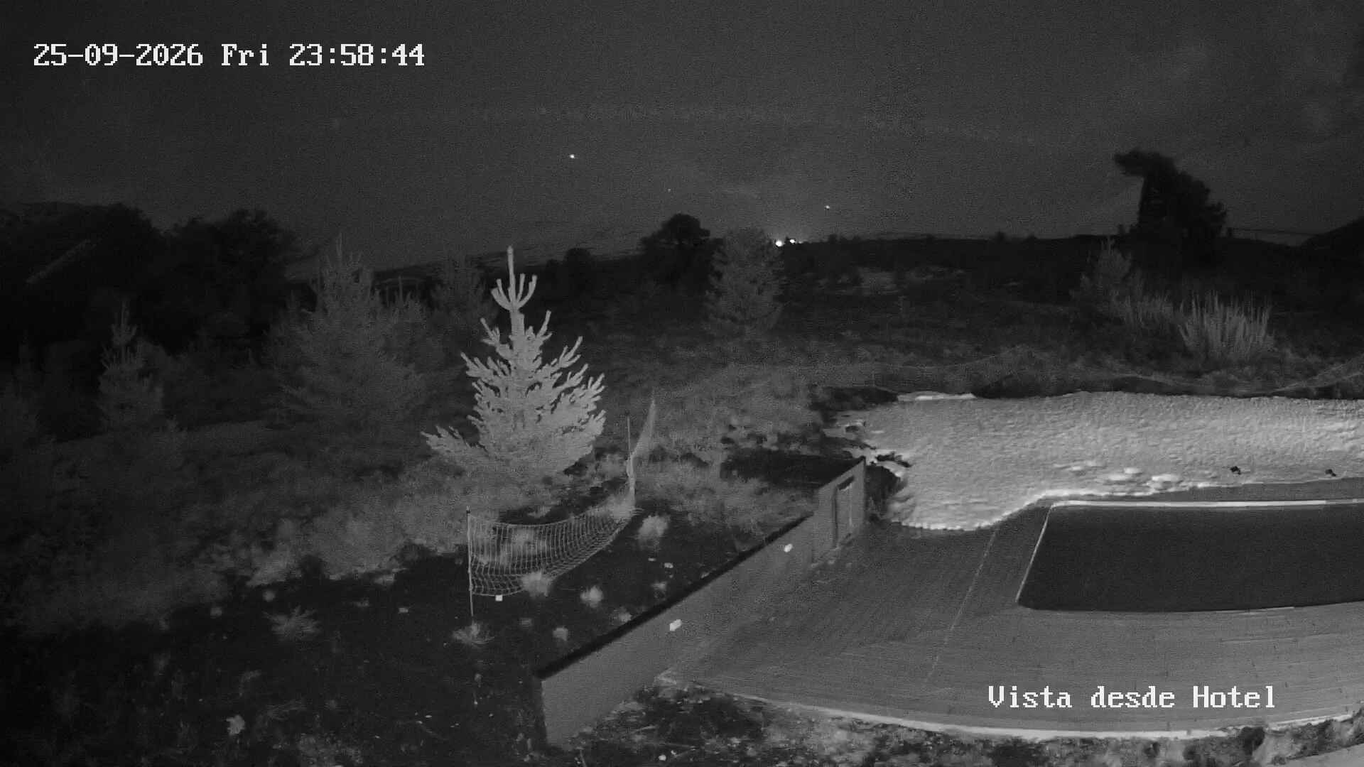 Corralco Hotel snow cam captured at 25 September 2026 at 11:59 pm GMT-3