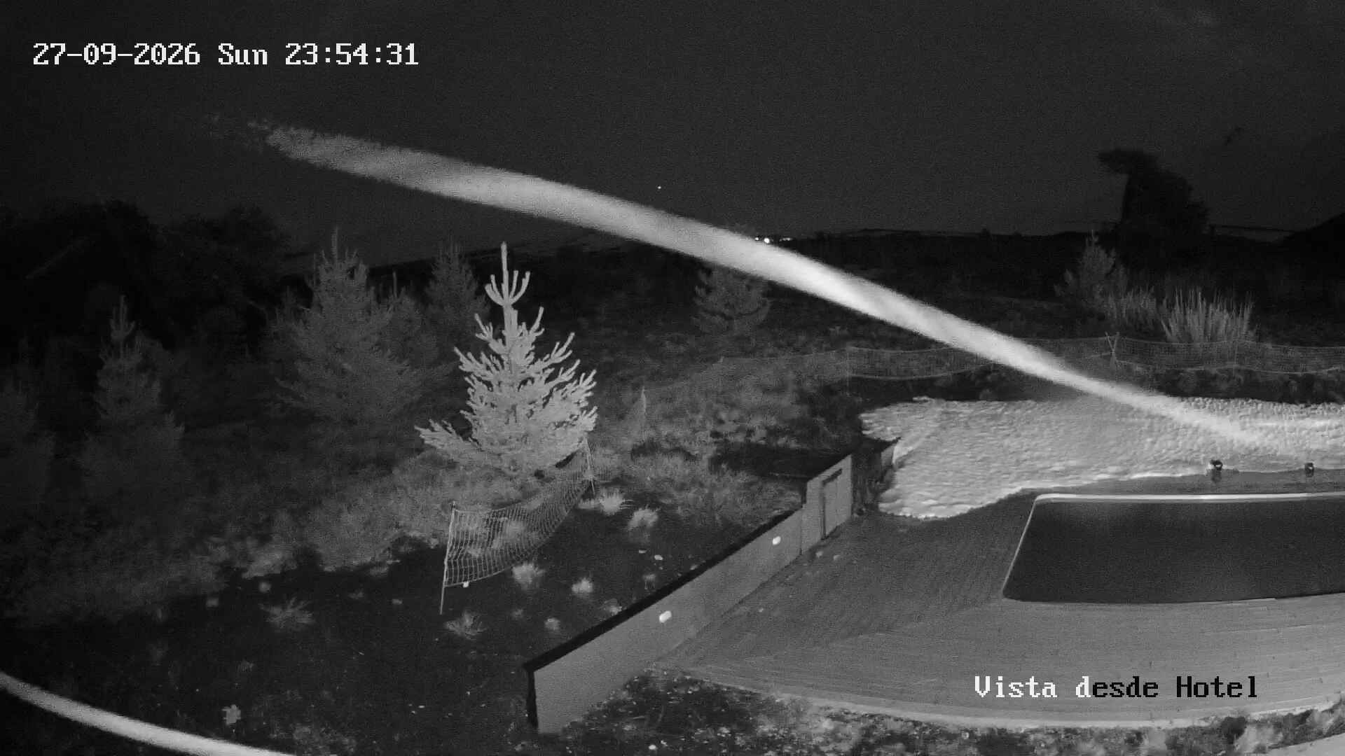 Corralco Hotel snow cam captured at 27 September 2026 at 11:54 pm GMT-3