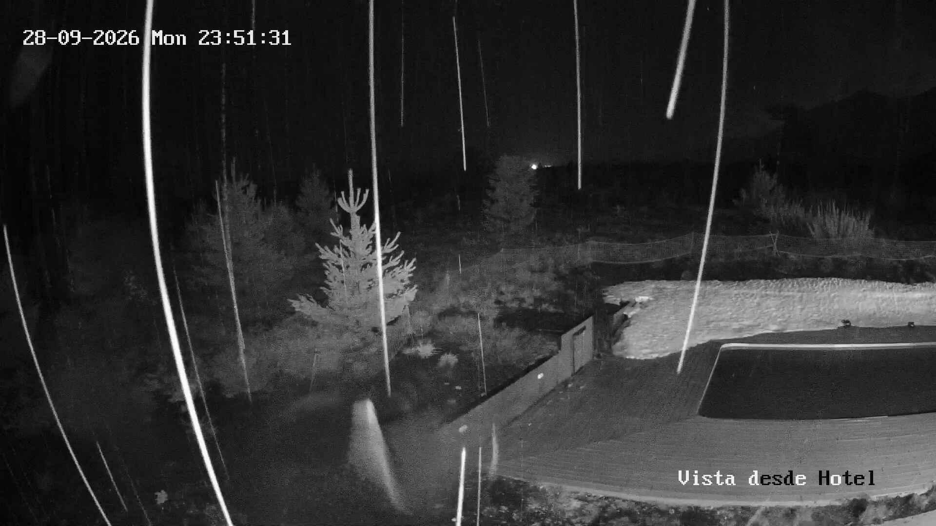 Corralco Hotel snow cam captured at 28 September 2026 at 11:52 pm GMT-3