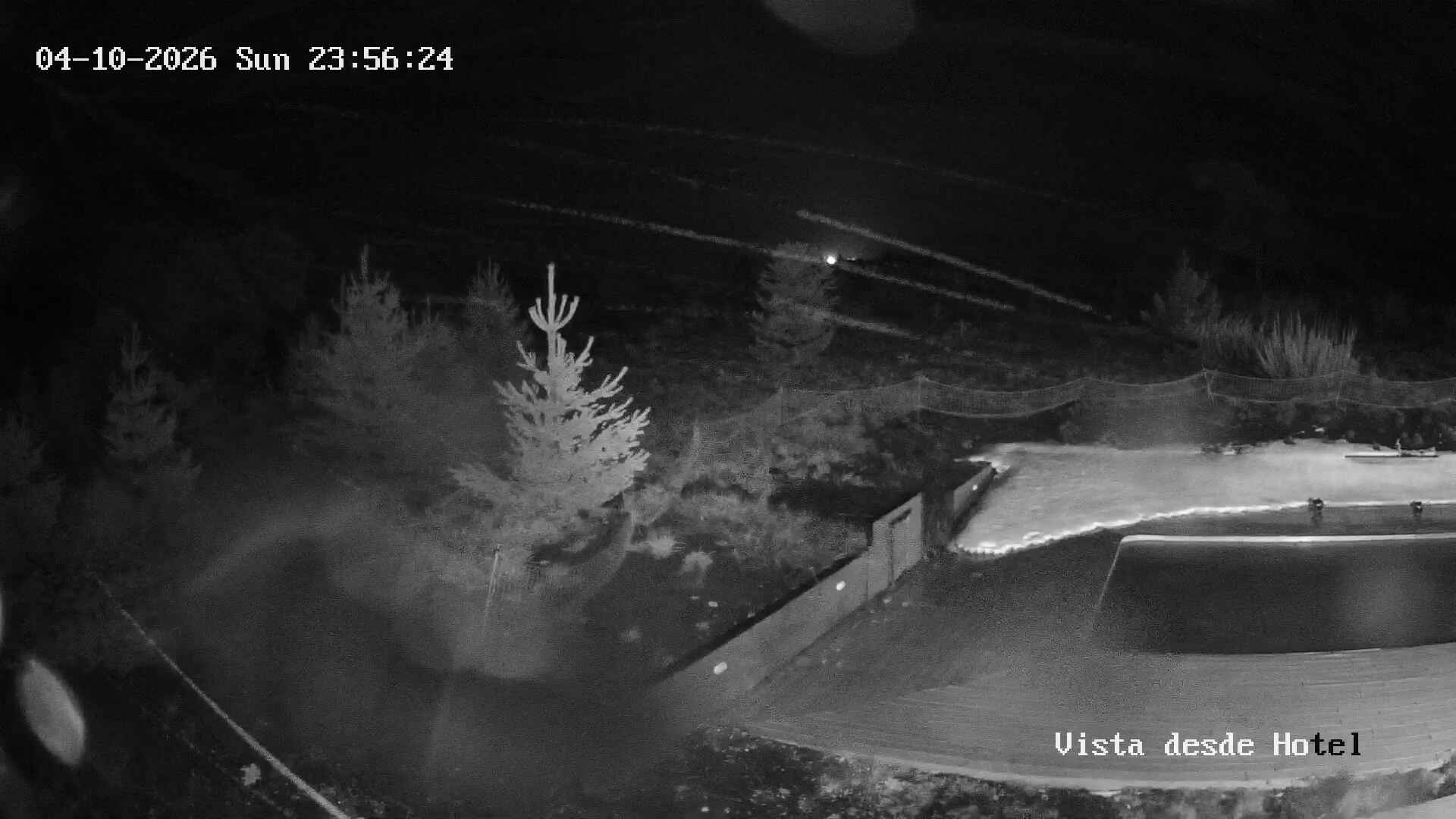 Corralco Hotel snow cam captured at 4 October 2026 at 11:57 pm GMT-3