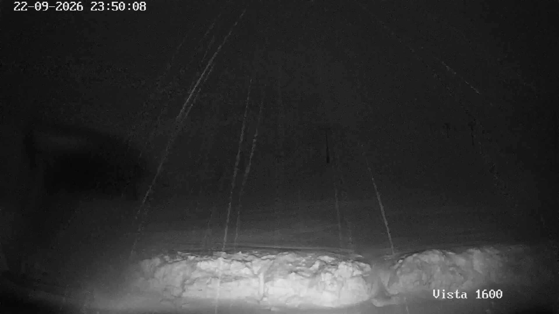 Corralco View at 1600 m snow cam captured at 22 September 2026 at 11:51 pm GMT-3